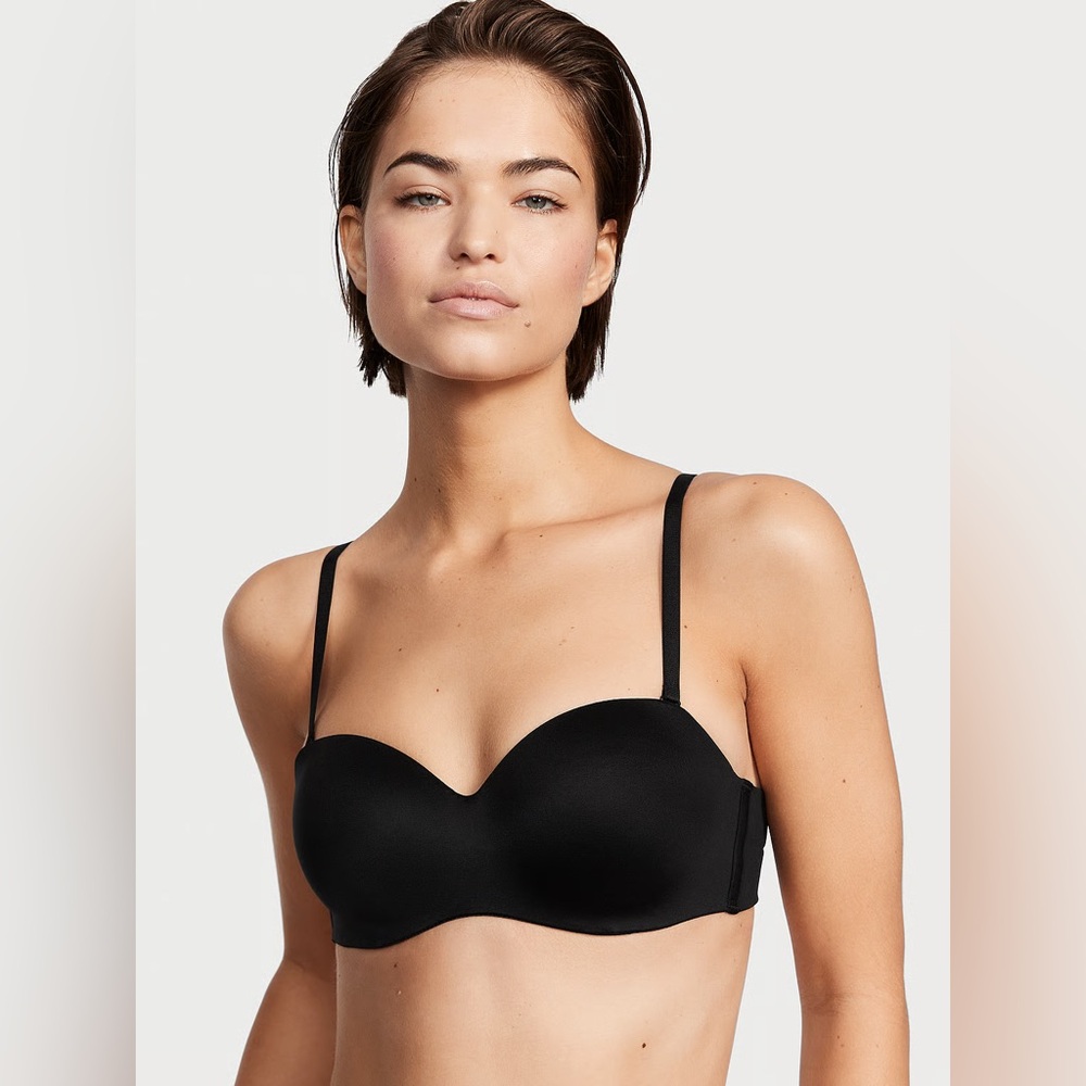BODY BY VICTORIA
Lightly Lined Smooth Strapless Bra-Black